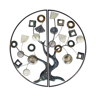 Metall Wand-Bild ( I ) 2er Set Baum je 40 x 80 cm