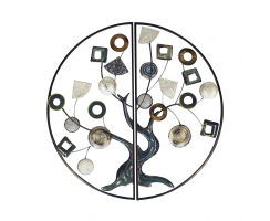Metall Wand-Bild ( I ) 2er Set Baum je 40 x 80 cm