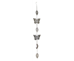 Deko Hänger XXL aus Metall (J) Schmetterlinge und Blätter 105cm