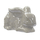Keramik Deko-Figur Hase Häschen klein grau