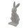 Keramik Deko-Figur Hase Langohr groß grau