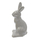 Keramik Deko-Figur Hase Langohr groß grau