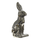 Keramik Deko-Figur Hase Langohr groß silber