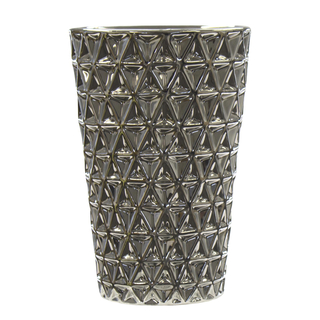 Keramik Design Vase ( B groß ) silber