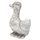 Deko-Figur Ente weiß-grau