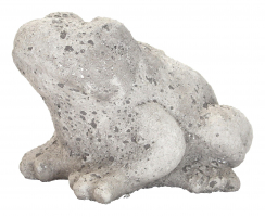 Deko-Figur Frosch L - 20 cm weiß-grau