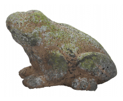 Deko-Figur Frosch L - 20 cm grün-grau
