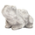 Deko-Figur Frosch XL - 25 cm weiß-grau
