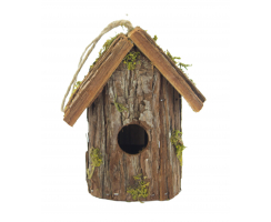Holz Vogelhaus zum aufhängen A: 13 cm x 10 cm x 16 cm hoch