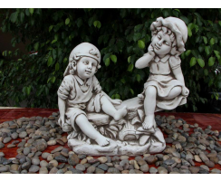 Garten-Figur Kinder auf Wippe
