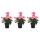 Kunst-Blume Geranie stehend 3 Stück rosa