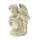 Stein-Figur Engel auf Kugel creme-weiß