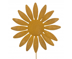 Metall Garten-Stecker Sonnenblume rostig