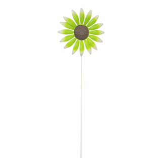 Metall Garten-Stecker Sonnenblume grün