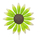 Metall Garten-Stecker Sonnenblume grün