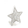 Stern aus Draht mit Perlenkette verziert und LED Lichterkette
