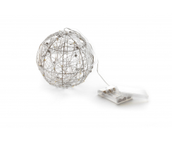 Lichter-Kugel Set mit LED aus Draht und Perlenkette