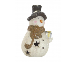 Deko Weihnachtsfigur mit LED - Schneemann