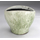 Blumentopf oval L aus Keramik - weiß / olivegrün