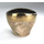 Blumentopf oval L aus Keramik - braun mit Goldrand