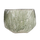 Blumentopf Fünfeck L aus Keramik - weiß / olivegrün