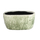 Pflanzschale L aus Keramik - weiß / olivegrün