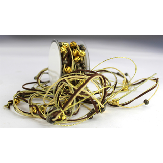 Glocken Dekoband 3 Meter in gold - 4 Stück