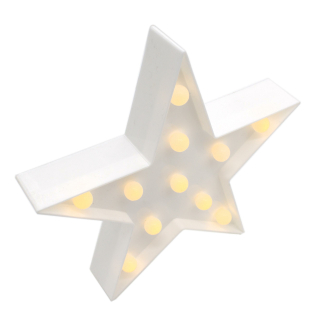 3D Stern weiß mit 11 Lichtern