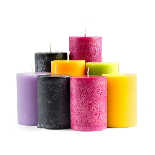 Bunte Kerzen 7 x 10 cm - 5 Farben erhältlich
