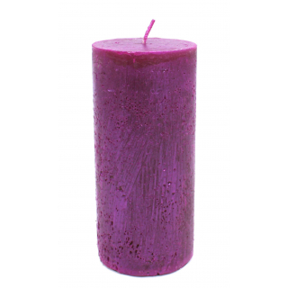 Kerze mit Schimmer 7 x 10 cm Pink - 1 Stück