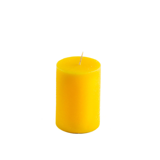 Kerze 7 x 10 cm in Gelb - 1 Stück