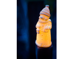 Porzellan Schneemann mit LED 17,5cm - einzeln oder im 2er...