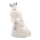 Keramik Engel sitzend silber-weiß 10 x 13cm - einzeln oder im 2er Set