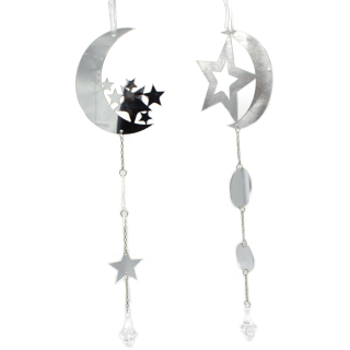 Acryl Hänger Mond+Sterne - zwei verschiedene Ausführungen