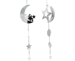 Acryl Hänger Mond+Sterne - zwei verschiedene...