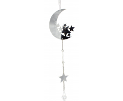 Acryl Hänger Mond + kleine Sterne