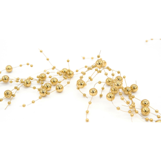 Perlenkette 120 cm - creme-weiß oder gold