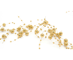 Perlenkette 120 cm - creme-weiß oder gold