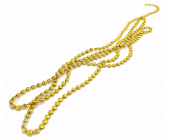 Perlenkette mit Herzen 2,7m in gold - 1 Stück