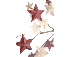 Deko-Zweig mit Metall Sternen - 30 cm oder 60 cm - einzeln oder im 4er Spar Set