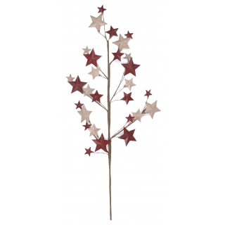 Deko-Zweig mit Metall Sternen 60 cm - 4 Stück