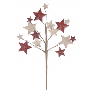 Deko-Zweig mit Metall Sternen 30 cm - 1 Stück
