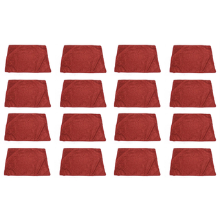 Tisch-Set aus Stoff 30 x 40cm Rot Glitzer - 4 Sets - 16 Stück