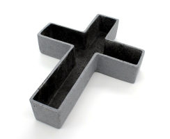 Pflanzschale Kreuz 29,5 x 23cm dunkelgrau