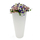 Blumentopf mit LED weiß 39 x 77cm gewellt