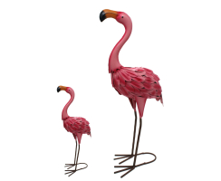 Metall-Figur Flamingo